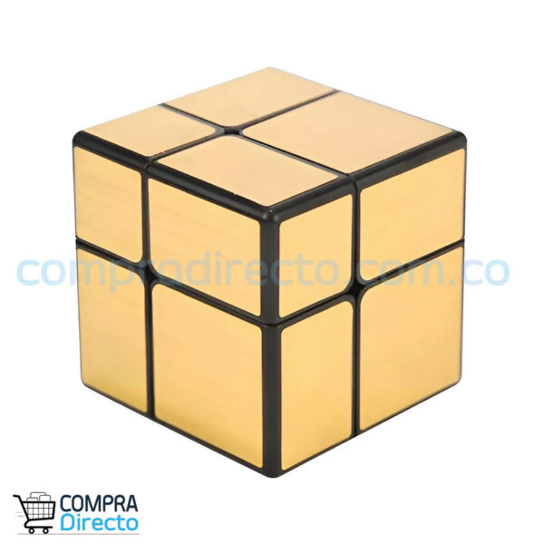 Cubo 2x2 Qiyi Mirror Dorado Original - Imagen 2