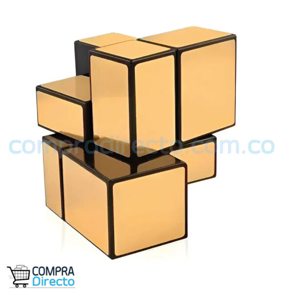 Cubo 2x2 Qiyi Mirror Dorado Original - Imagen 3