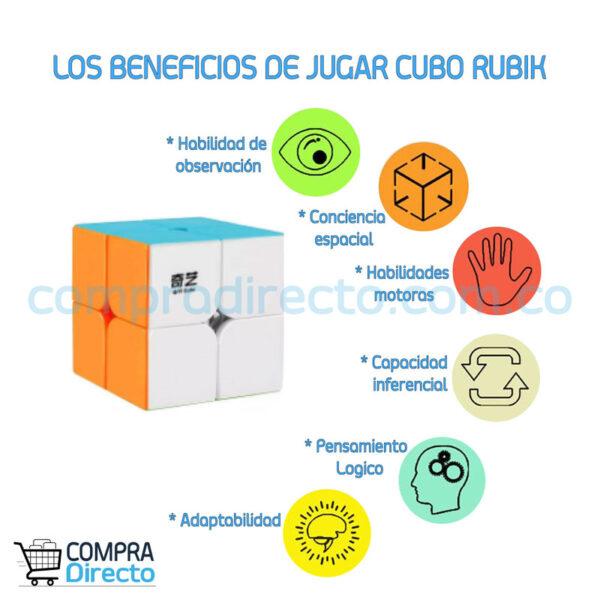 Cubo Rubik 2x2 Qiyi Stickerless Speed Cube Original - Imagen 2