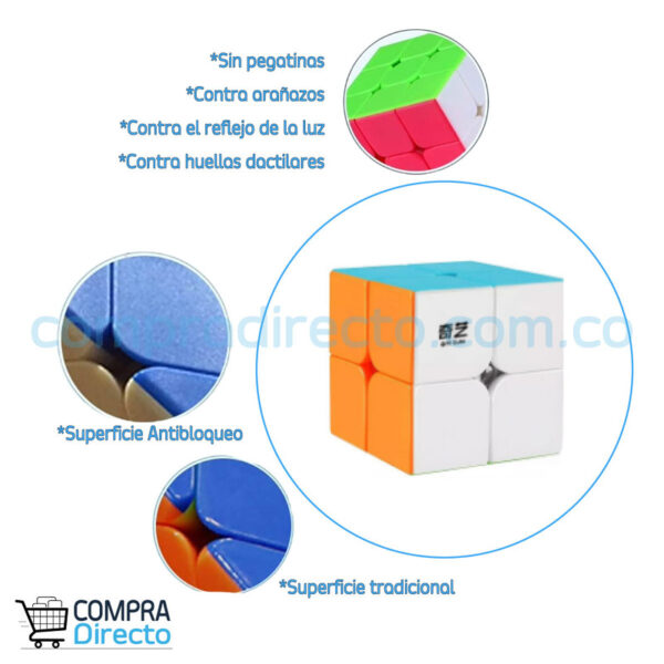 Cubo Rubik 2x2 Qiyi Stickerless Speed Cube Original - Imagen 3